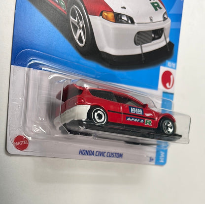 Hot Wheels Honda Civic Custom Red - Damaged Card