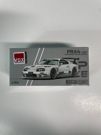 Pop Race 1/64 Hong Kong Toycar Salon Exclusive Top Secret GT300 Toyota Supra Raw Metal