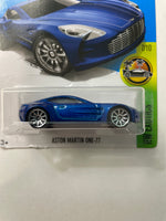 Hot Wheels 1/64 Aston Martin One-77 Blue - Damaged Card