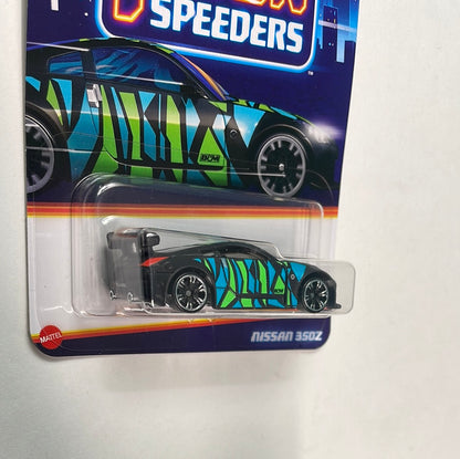 Hot Wheels 1/64 Neon Speeders Nissan 350Z Black & Blue