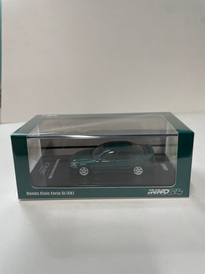 Inno64 1/64 Honda Civic Ferio Si (EK) Green- IN64-EKS-GREEN