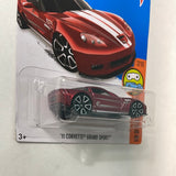 * Treasure Hunt* Hot Wheels 1/64 ‘11 Corvette Grand Sport Red (U.S. Card) - Damaged Card