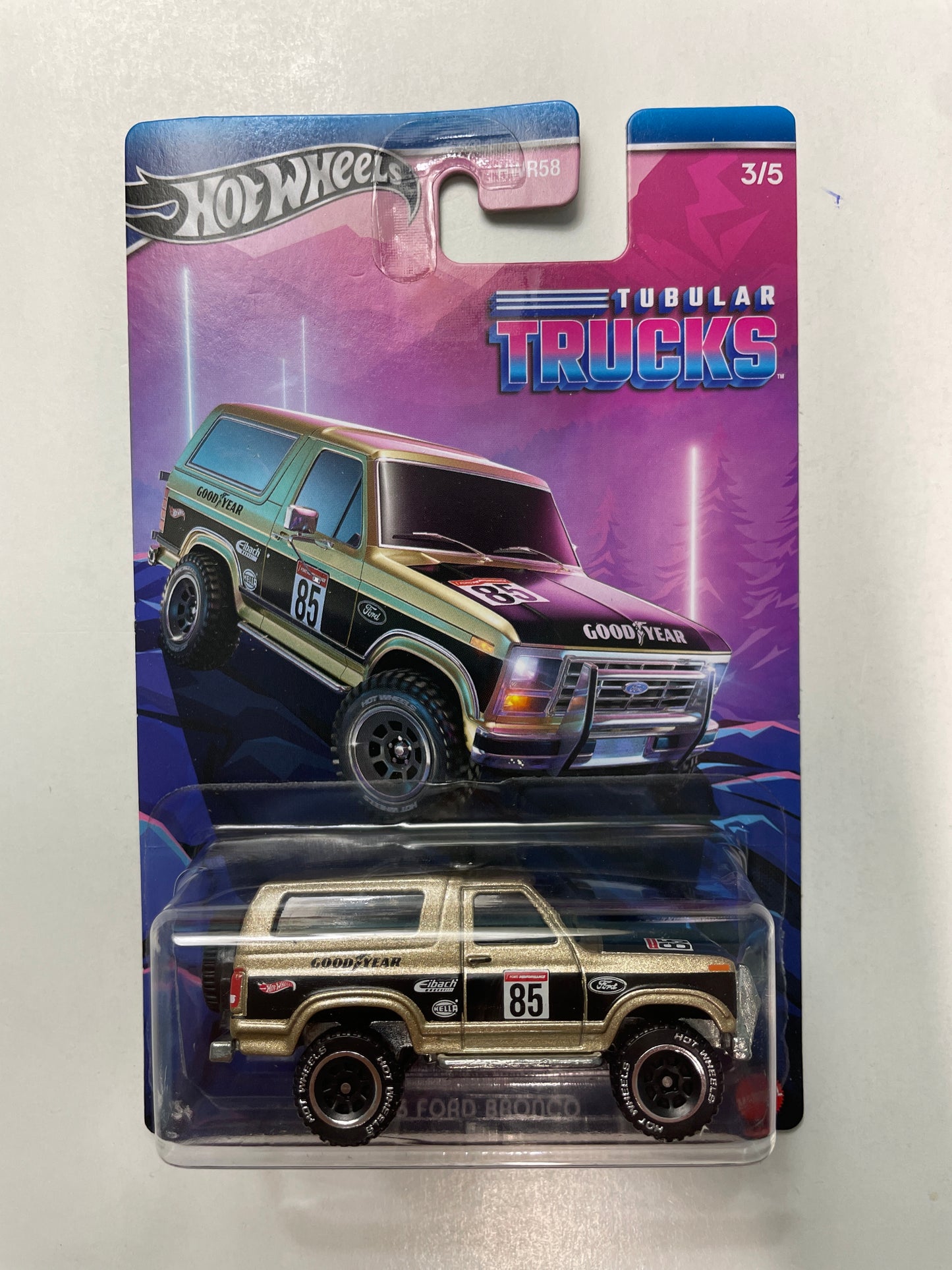 Hot Wheels 1/64 Tubular Trucks 1985 Ford Bronco Bronze