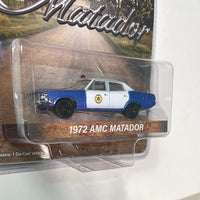 Greenlight 1/64 Hobby Exclusive 1972 AMC Matador Blue & White