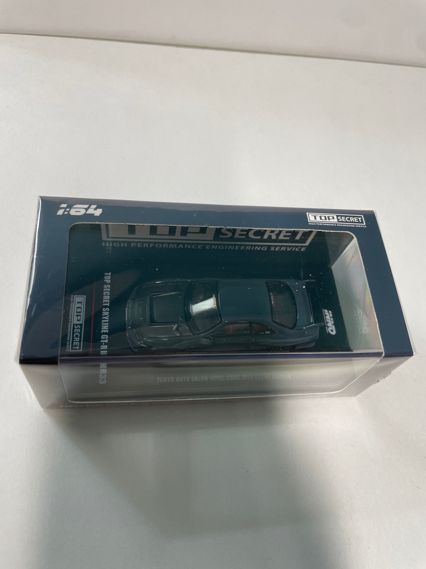 Inno64 1/64 Top Secret Nissan Skyline GT-R BCNR33 Tokyo Auto Salon Hong Kong 2025 Event Edition Blue - IN64-R33TS-TASHK25