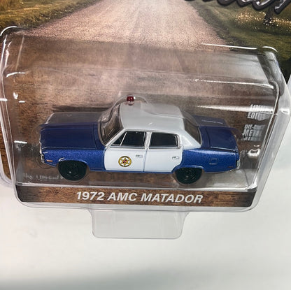 Greenlight 1/64 Hobby Exclusive 1972 AMC Matador Blue & White