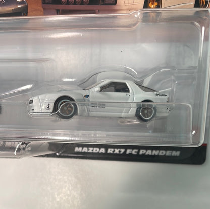 Hot Wheels 1/64 Car Culture Premium 2 Pack ‘04 Mazda Mazdaspeed Miata Grey & Mazda RX7 FC Pandem White