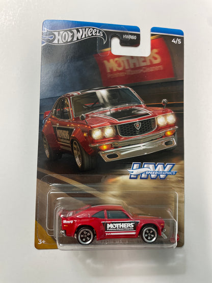 Hot Wheels 1/64 Speed Graphics Mazda RX-3 Red