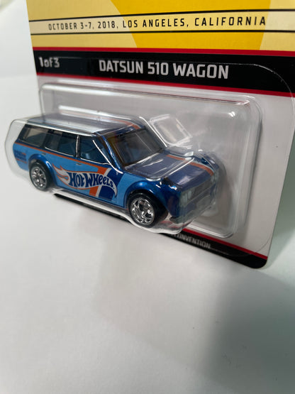 Hot Wheels 1/64 32th Annual Collectors Convention Los Angeles Datsun 510 Wagon Blue