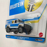 Hot Wheels 1/64 Pop Culture Bilstein Land Rover Defender 110 Hardtop White & Blue