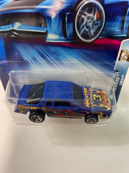 Hot Wheels 1/64 Work Crewsers Chevy Blue Damaged Box