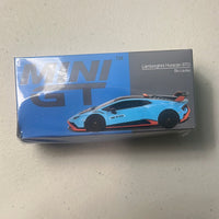 Mini GT 1/64 Lamborghini Huracán STO Blu Laufey Blue - Damaged Box