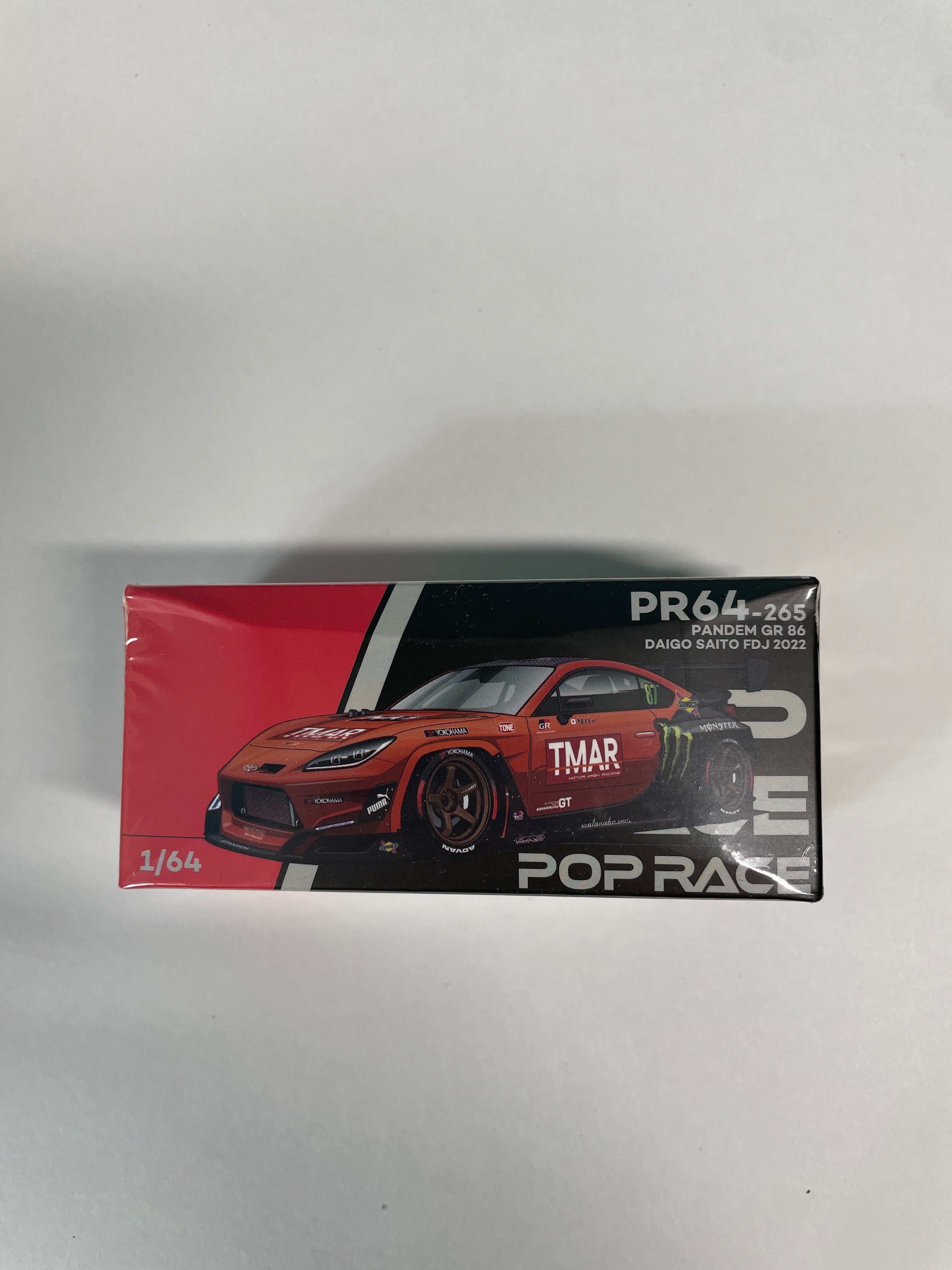 Pop Race 1/64 Pandem Toyota GR 86 Daigo Saito FDJ 2022 Red - PR64