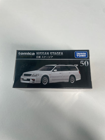 Tomica Premium 1/63 Nissan Stagea #50 White - 09869