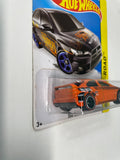 Hot Wheels 1/64 Factory custom Super Treasure Hunt 2008 Mitsubishi Lancer Evolution Orange w/ Black Wheels- Damaged Card