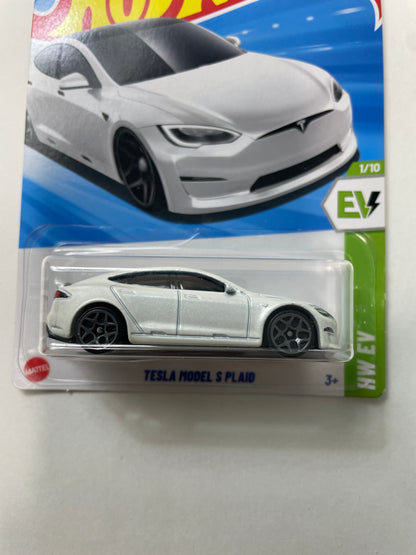 Hot Wheels 1/64 Tesla Model S Plaid White