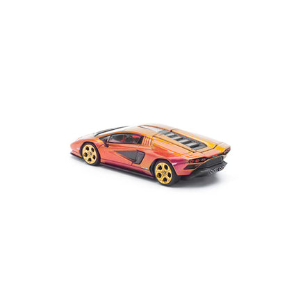 Pop Race 1/64 Lamborghini Countach LPI 800-4 Blu Hal Orange - PR64-0175