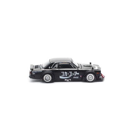 Pop Race 1/64 Nissan Skyline GT-R V8 Drift (Hakosuka) JP Coca-Cola Zero Sugar Black - PR64-0161