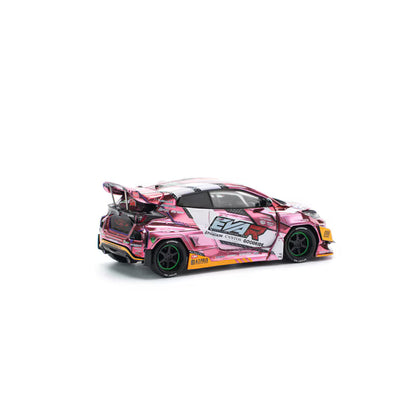 Pop Race 1/64 Eva RT Production Model Custom type-08 Goodride GR Toyota Yaris Pink - PR64-0220