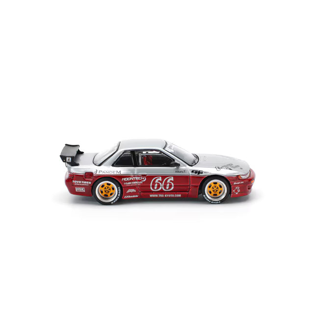 Pop Race 1/64 Pandem Nissan Silvia S13 - Moontech Red - PR64-0258