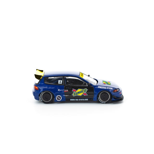 Pop Race 1/64 Pandem Honda Civic EG6 Blue - PR64-0365