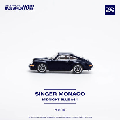 Pop Race 1/64 Porsche Singer Monaco Blue - PR64-100