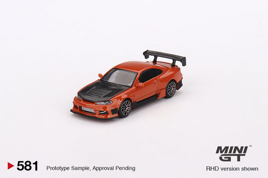 Mini GT 1/64 Nissan Silvia S15 D-MAX Metallic Orange
