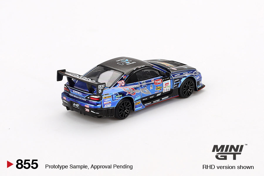 Mini GT 1/64 Nissan Silvia (S15) D-MAX #70 D-MAX Racing 2023 D1 Grand Prix Blue