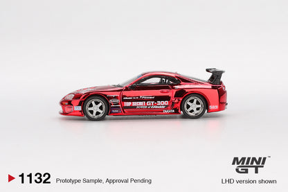 Mini GT 1/64 Toyota Supra (A80) Top Secret GT-300 Top Secret Red Chrome - MGT01132