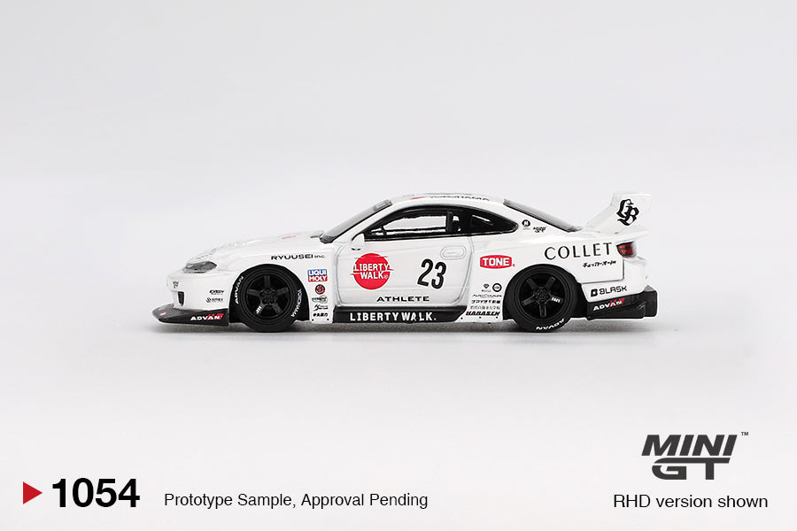 Mini GT 1/64 Nissan LB-Super Silhouette S15 SILVIA ATHLETE n.23 White - MGT01054
