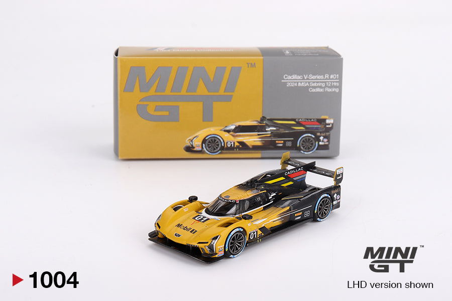 Mini GT 1/64 Cadillac V-Series.R #01 2024 IMSA Sebring 12 Hrs Cadillac Racing Yellow & Black - MGT01004