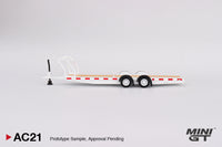 Mini GT 1/64 Car Hauler Trailer Type C White