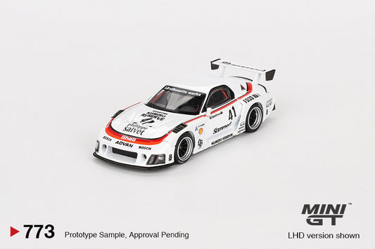 Mini GT 1/64 MAZDA RX-7 LB-Super Silhouette #41 Numero Reserve White - MGT00773