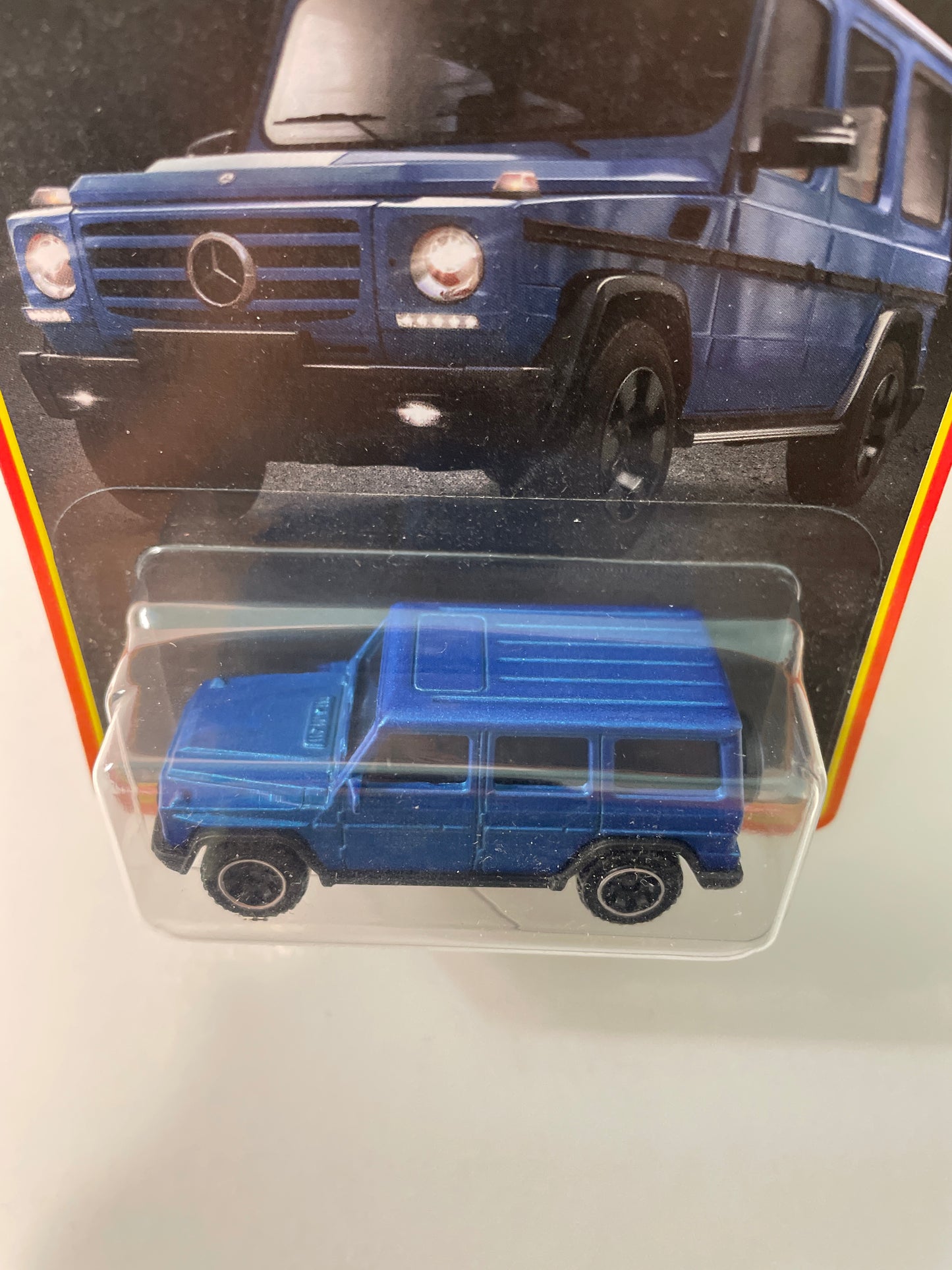 Matchbox 1/64 2015 Mercedes-Benz G 500 Blue - Damaged Box