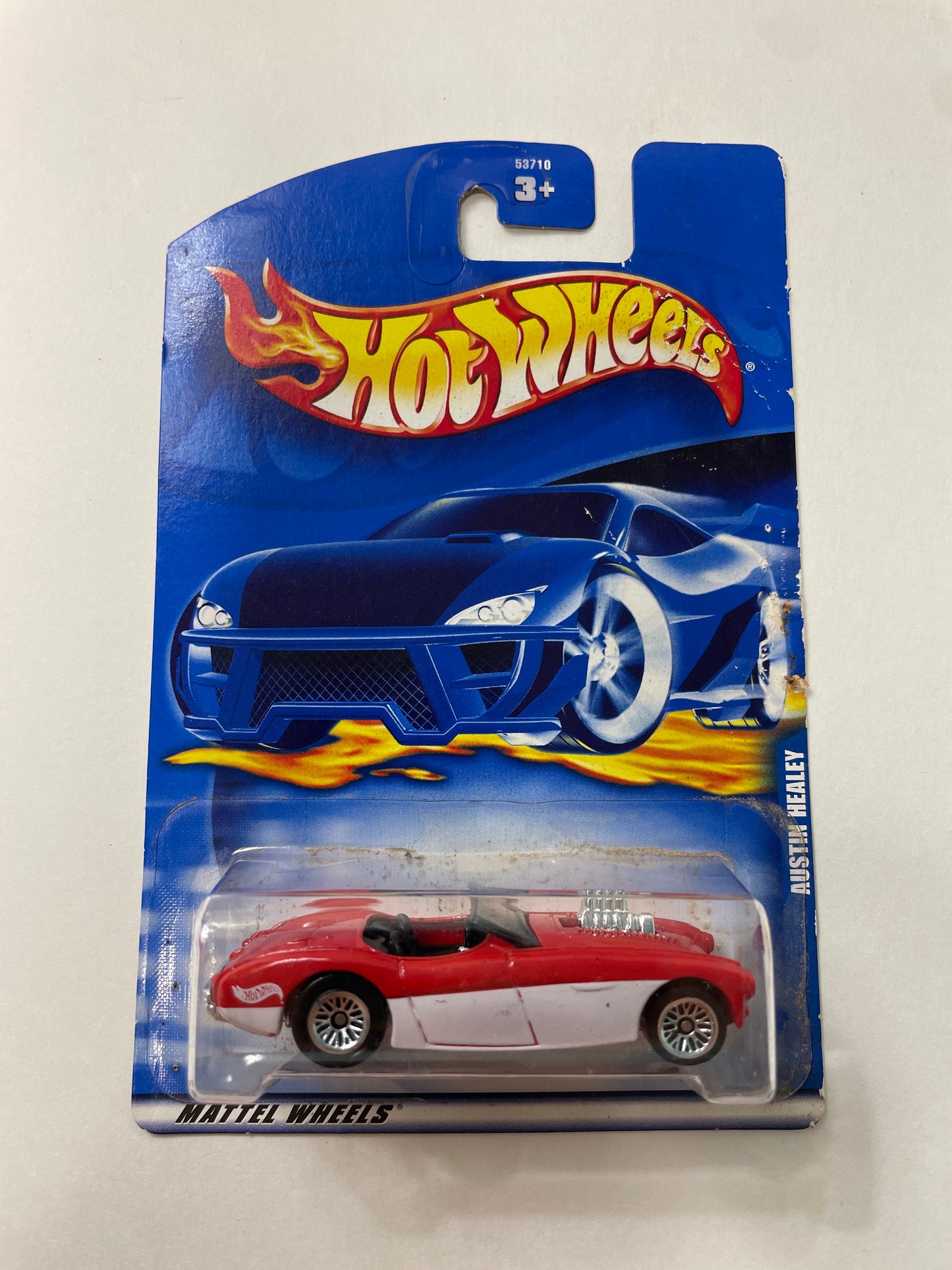 Hot Wheels 1/64 Austin Healey Red - Damaged Car & Box (Read description)