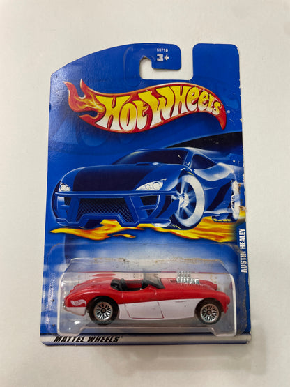 Hot Wheels 1/64 Austin Healey Red - Damaged Car & Box (Read description)