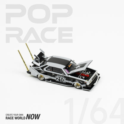 Pop Race 1/64 Nissan Skyline C210 Bosozoku Style Black
