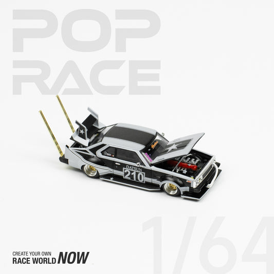 Pop Race 1/64 Nissan Skyline C210 Bosozoku Style Black