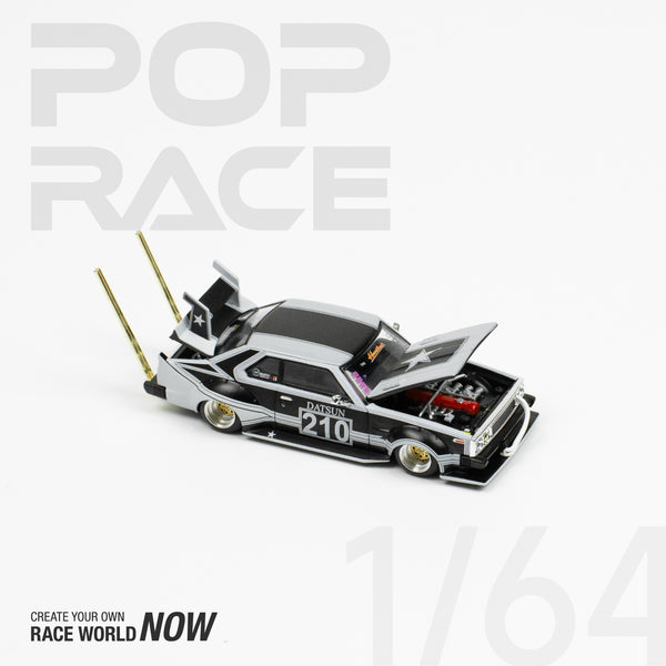 Pop Race 1/64 Nissan Skyline C210 Bosozoku Style Black