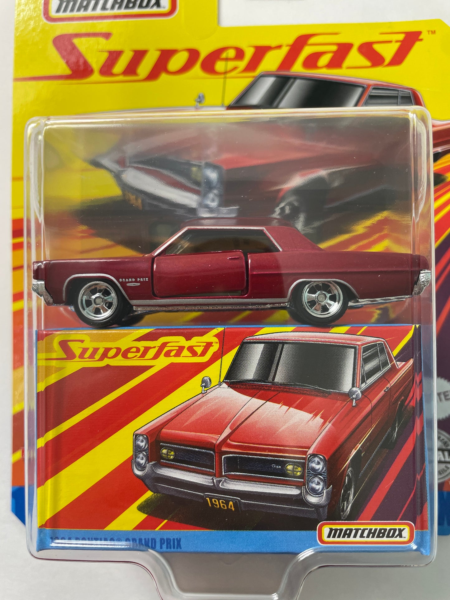 Matchbox Superfast 1/64 1964 Pontiac Grand Prix Red - GNY10