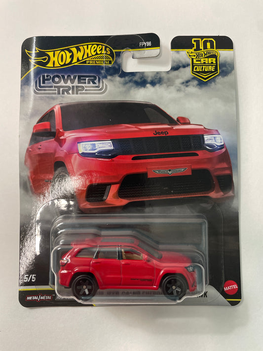 Hot Wheels 1/64 Car Culture 2026 Power Trip 2019 Jeep Grand Cherokee Trackhawk Red - JKF28 - Damaged Box