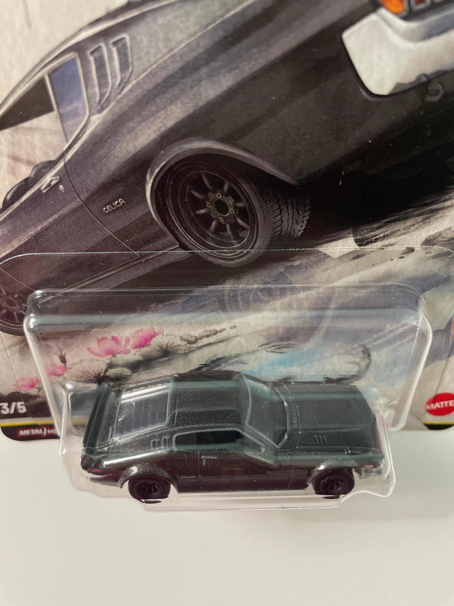 Hot Wheels 1/64 Car Culture Japan Historics 5 '77 Toyota Celica Black - JKD98 - Damaged Box