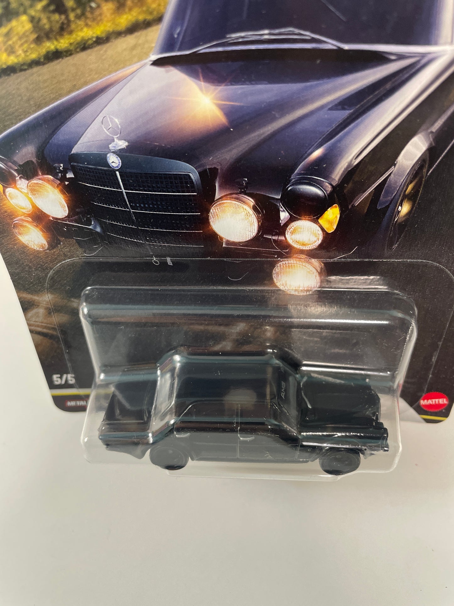 Hot Wheels 1/64 Car Culture Thrill Climbers Mercedes-Benz 300 Sel 6.8 AMG Black - JKF20