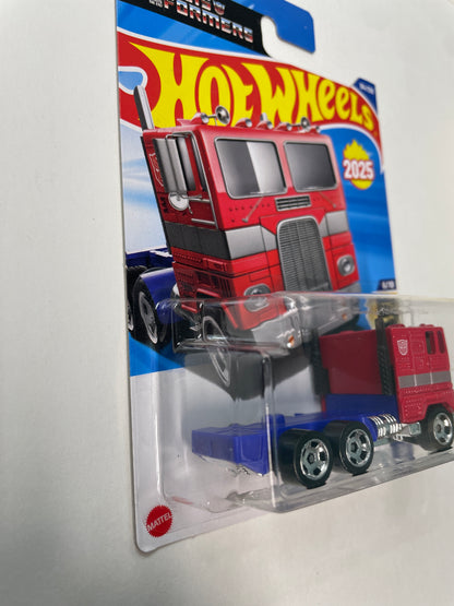 Hot Wheels 1/64 Transformers Optimus Prime Red & Blue