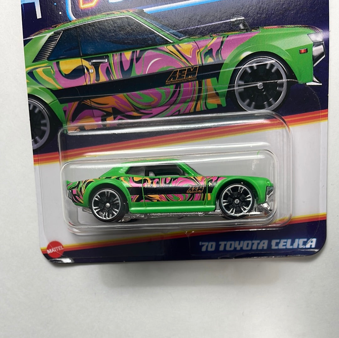Hot Wheels 1/64 Neon Speeders ‘70 Toyota Celica Green & Pink