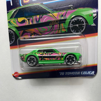 Hot Wheels 1/64 Neon Speeders ‘70 Toyota Celica Green & Pink
