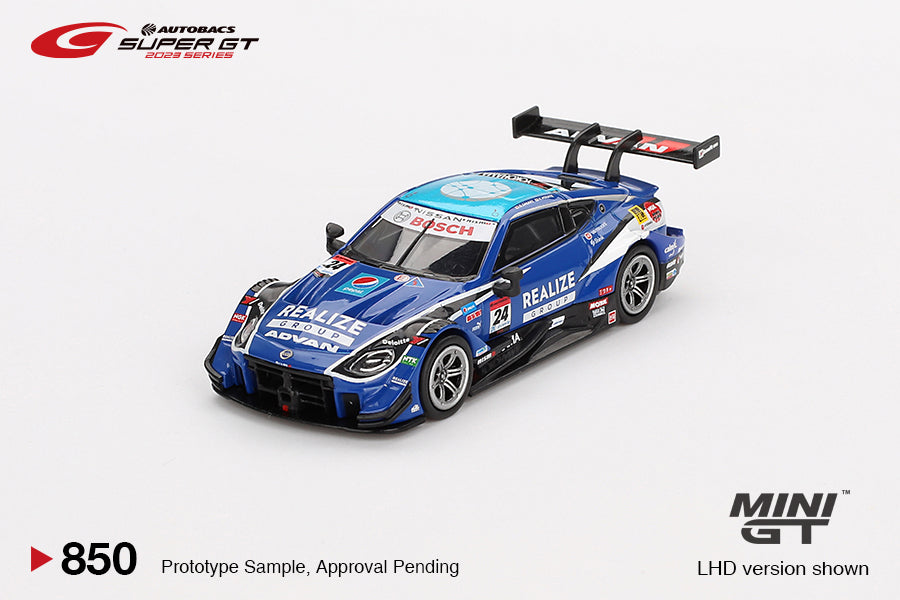 Mini GT 1/64 Autobacs Super Gt Nissan Z GT500 #24 "REALIZE CORPORTATION ADVAN Z" KONDO RACING 2023 SUPER GT SERIES Blue