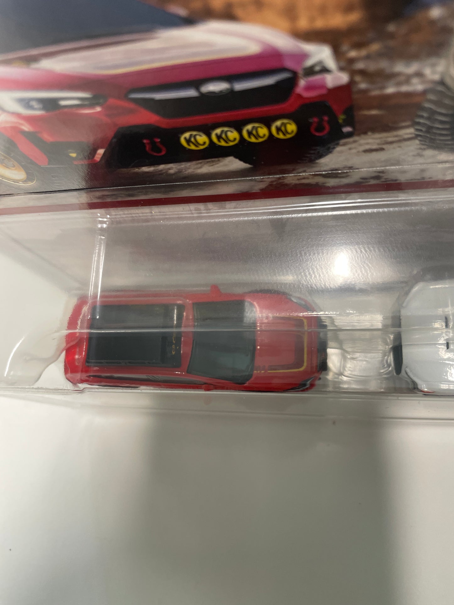 Hot Wheels 1/64 Premium Car Culture 2 Pack Subaru Crosstrek Red & 2018 Toyota 4Runner White - JBK98