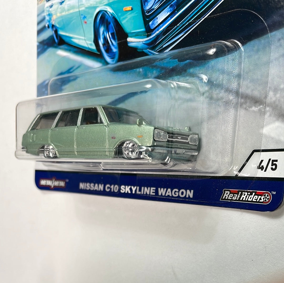 Hot Wheels 1/64 Car Culture Cargo Carriers Nissan C10 Skyline Wagon Green