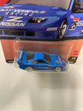 Hot Wheels 1/64 Car Culture Silhouettes Nissan 300zx Blue - Damaged Card